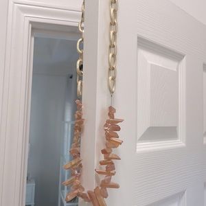 Unique pink and gold statement necklace